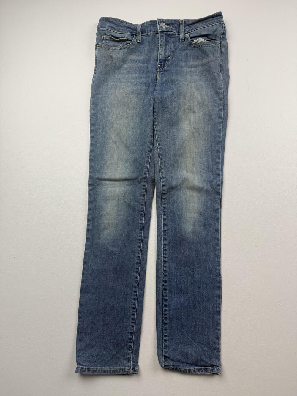 Levi's 712 Slim Jeans Womens 29 Blue Medium Wash Mid Rise Straight Stretch Denim